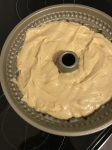 pâte bundt cake avant cuisson