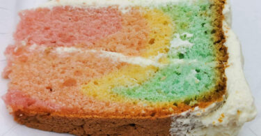 part de rainbow cake
